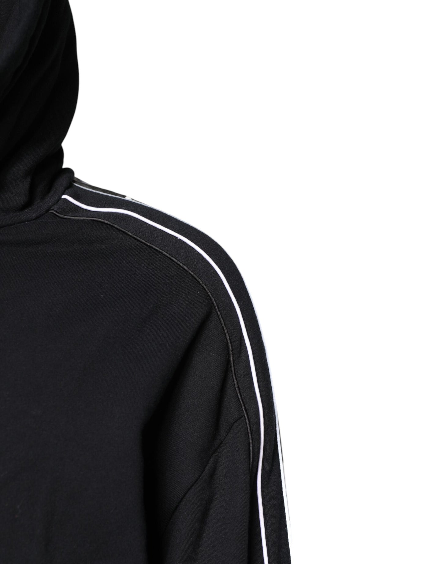 Dolce &amp; Gabbana – Schwarzes Kapuzensweatshirt aus Baumwolle mit Logo