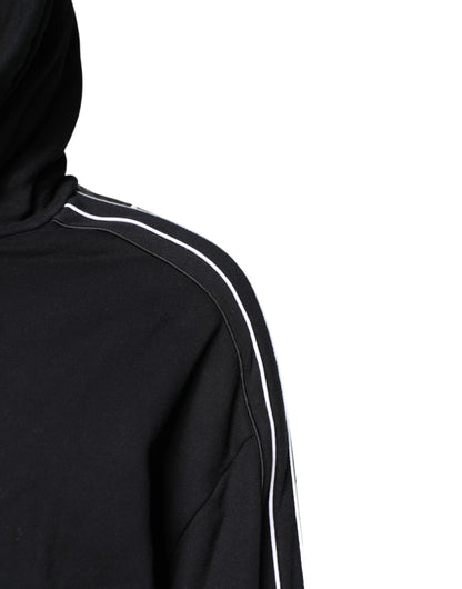 Dolce &amp; Gabbana – Schwarzes Kapuzensweatshirt aus Baumwolle mit Logo