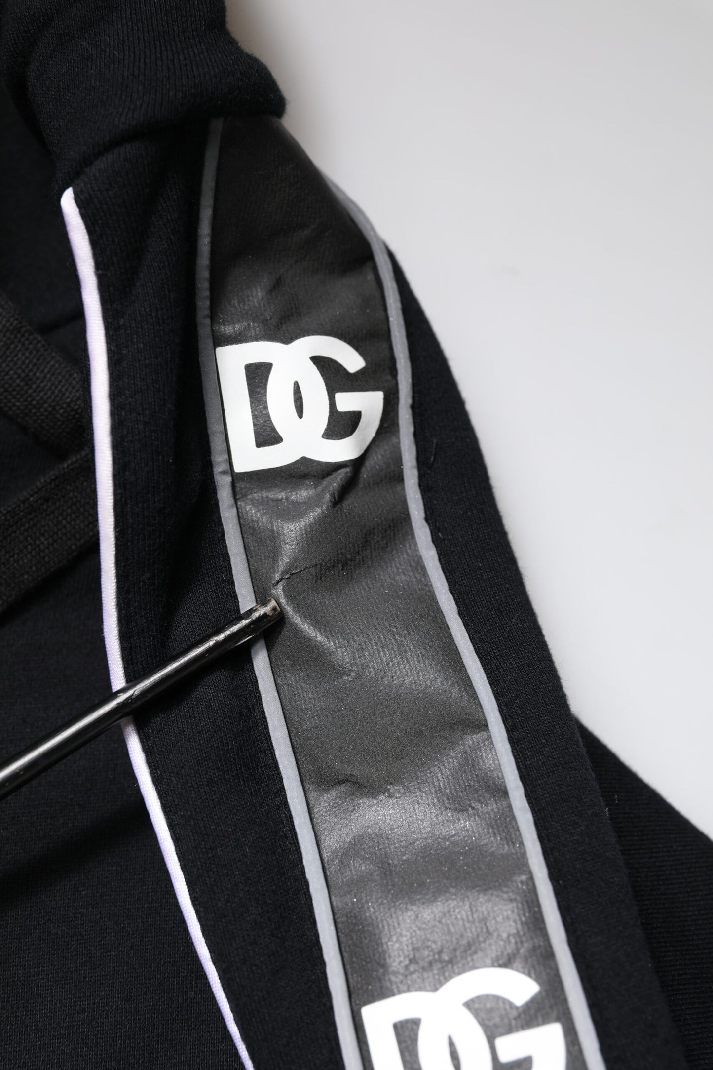 Dolce &amp; Gabbana – Schwarzes Kapuzensweatshirt aus Baumwolle mit Logo