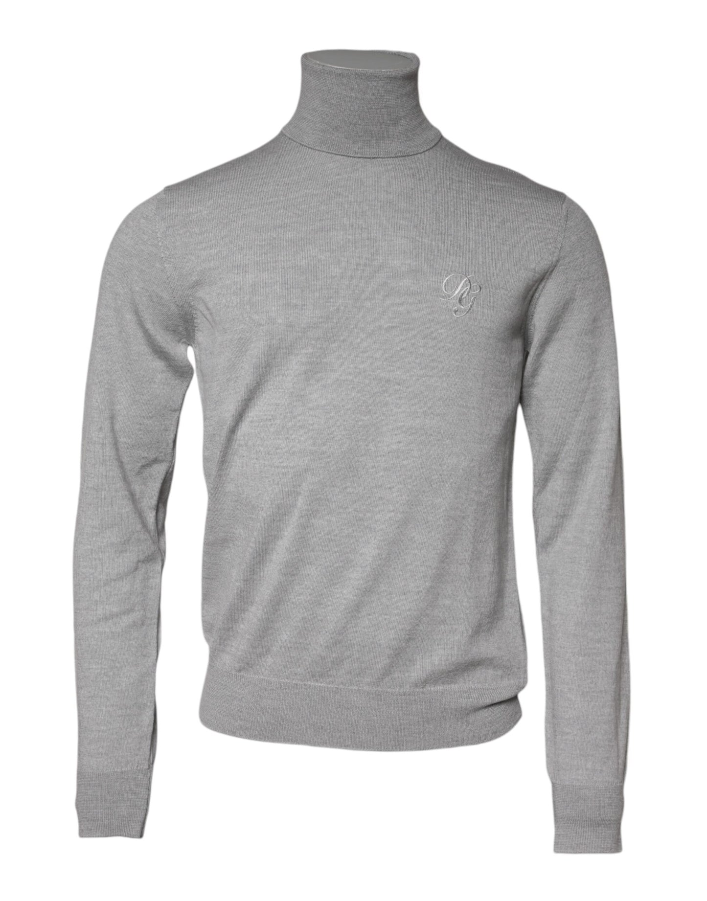 Dolce &amp; Gabbana Grauer Wollstrickpullover für Herren