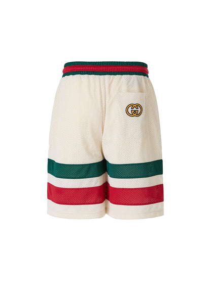 Cremefarbene Gucci-Shorts aus Polyester mit Logo