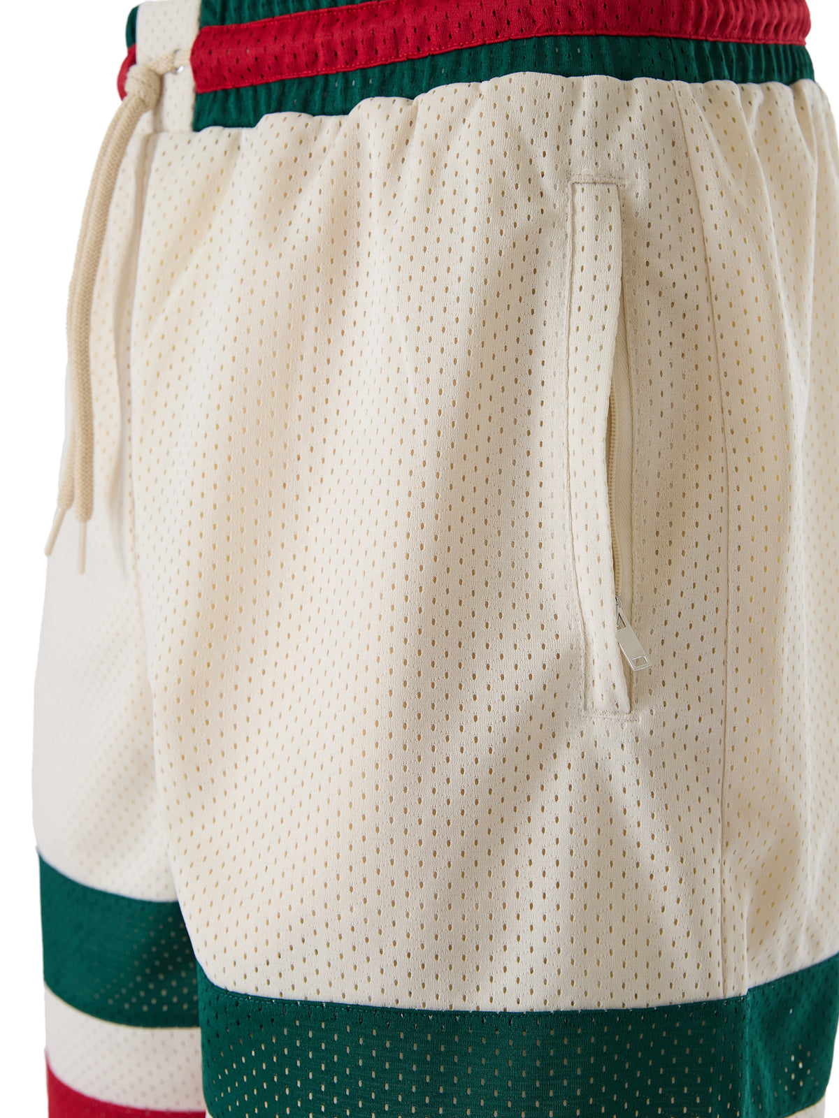 Cremefarbene Gucci-Shorts aus Polyester mit Logo