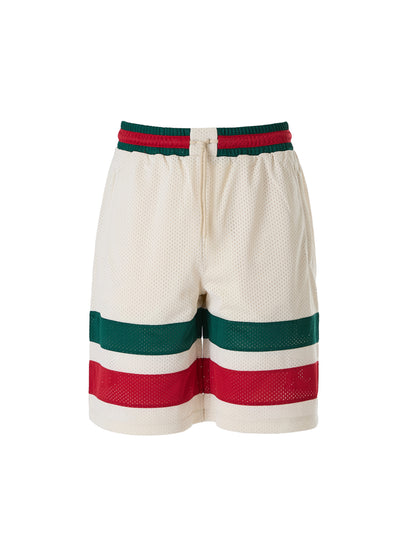 Cremefarbene Gucci-Shorts aus Polyester mit Logo