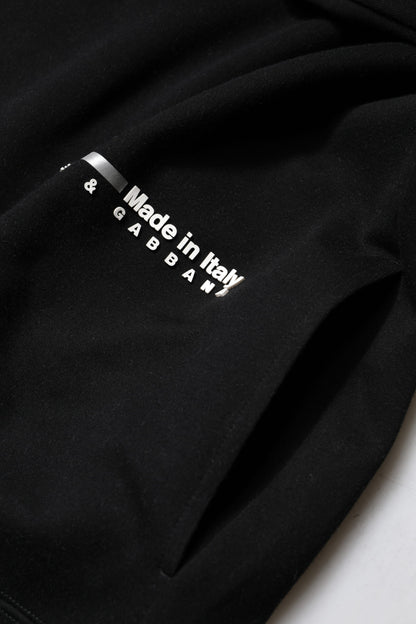 Dolce &amp; Gabbana – Schwarzer Strickpullover aus Baumwolle mit Logo