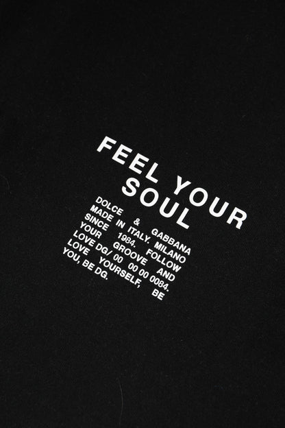 Dolce &amp; Gabbana – Schwarzer Strickpullover aus Baumwolle mit Logo