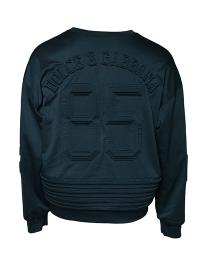 Dolce &amp; Gabbana – Dunkelgrüner Pullover mit geprägtem Logo
