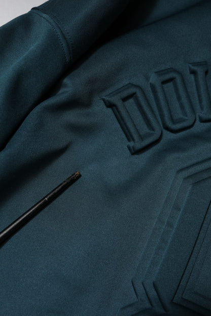 Dolce &amp; Gabbana – Dunkelgrüner Pullover mit geprägtem Logo