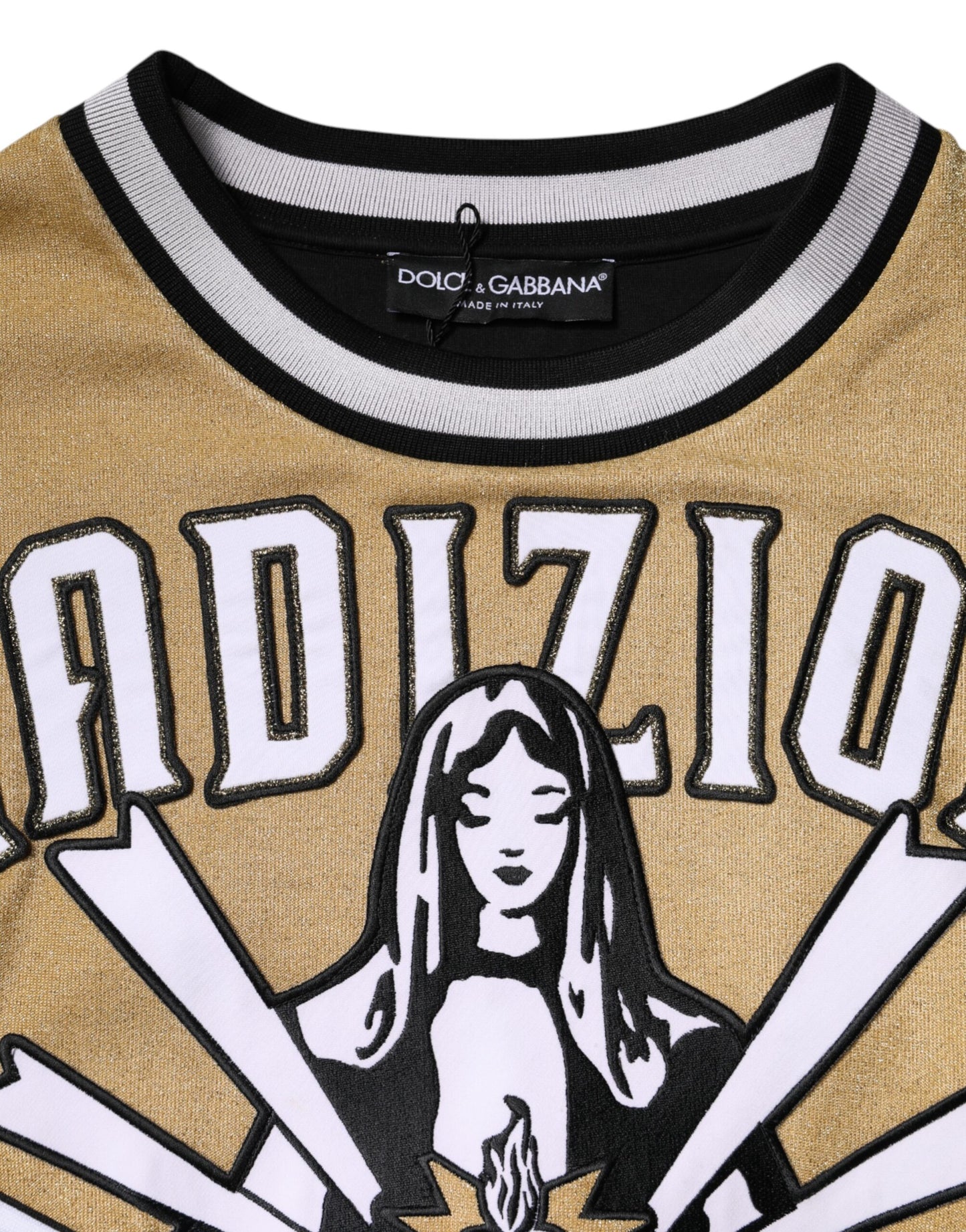 Dolce &amp; Gabbana Mehrfarbiger Pullover aus Baumwolle mit Rundhalsausschnitt