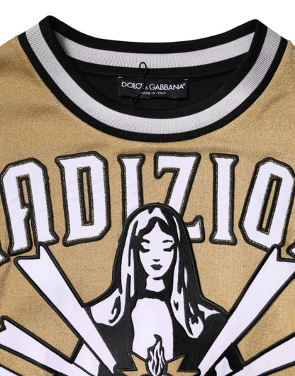 Dolce &amp; Gabbana Mehrfarbiger Pullover aus Baumwolle mit Rundhalsausschnitt