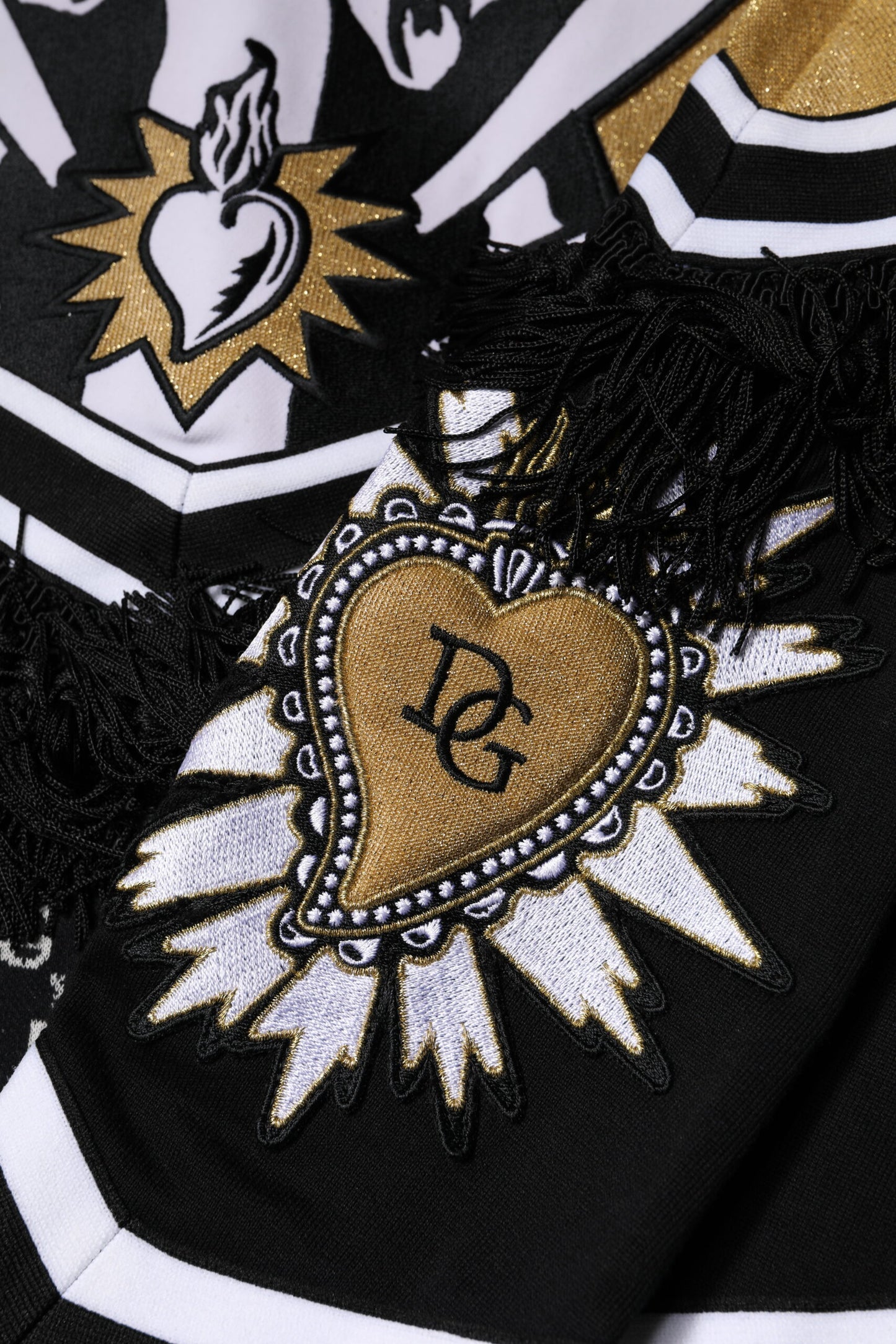 Dolce &amp; Gabbana Mehrfarbiger Pullover aus Baumwolle mit Rundhalsausschnitt