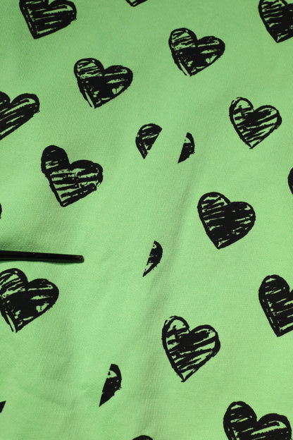 Dolce &amp; Gabbana Pullover mit Rundhalsausschnitt und grünem Herz-Print