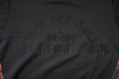 Dolce &amp; Gabbana – Schwarzer Pullover mit Rundhalsausschnitt und Stickerei