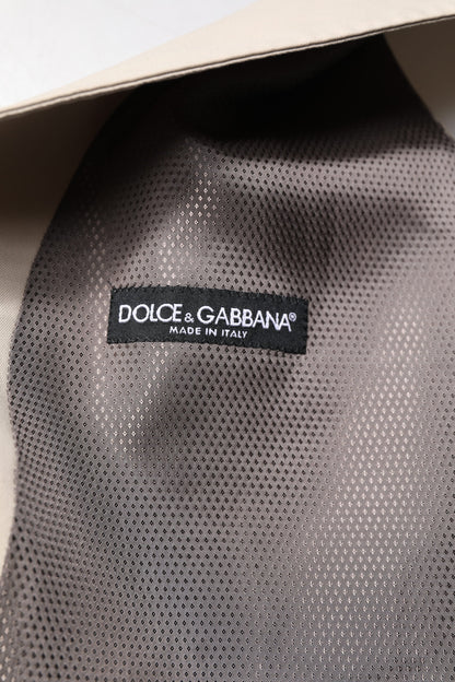 Dolce &amp; Gabbana Beige Grau Kleid Männer Formale Weste Weste