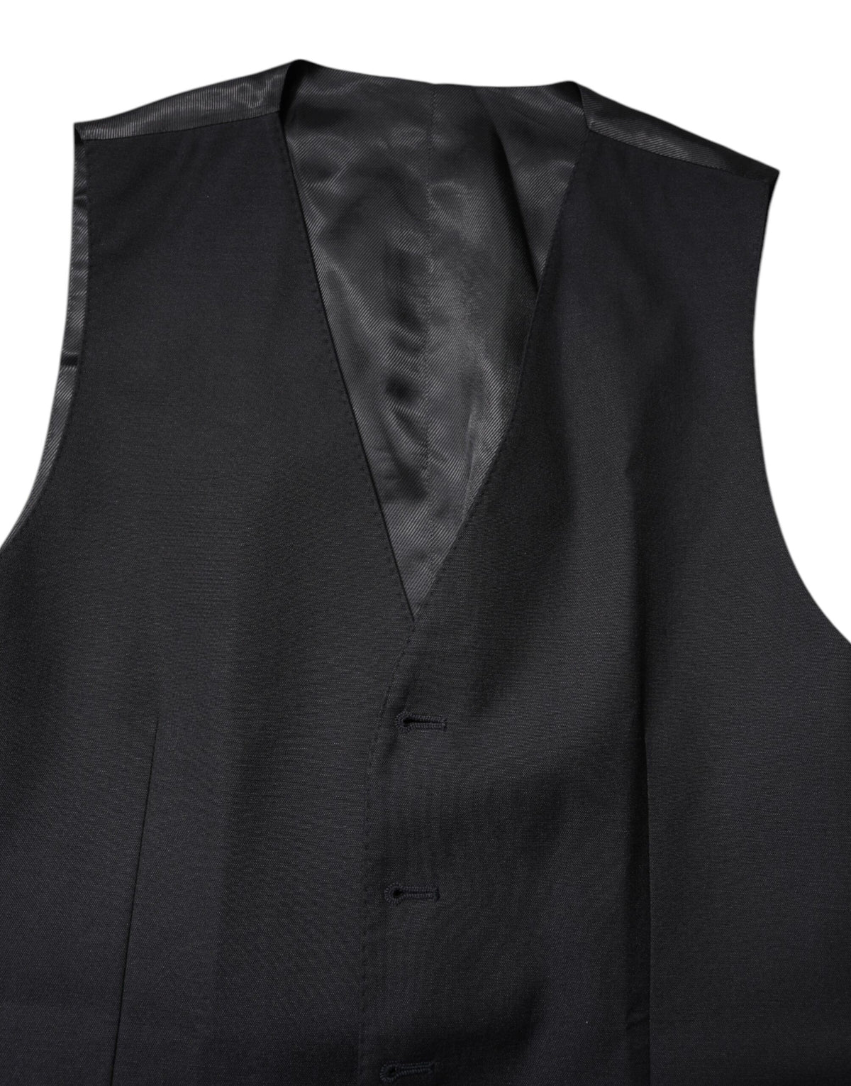 Dolce &amp; Gabbana Schwarze Wollweste, formelle Weste