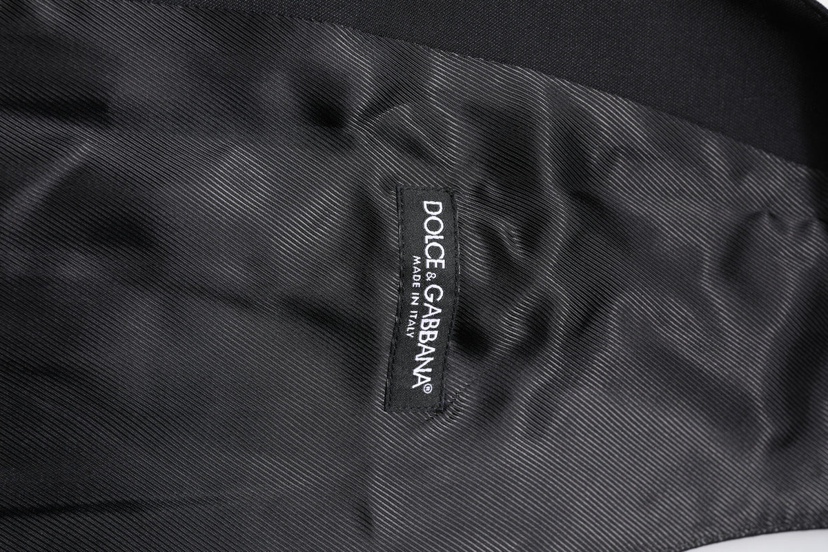 Dolce &amp; Gabbana Schwarze Wollweste, formelle Weste
