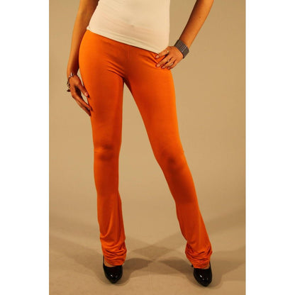Patrizia Pepe Damen-Leggings aus orangefarbener Viskose