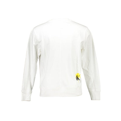 Calvin Klein Weißer Herrenpullover aus Bio-Baumwolle