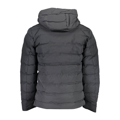 US POLO ASSN. Schwarze Polyamid-Herrenjacke