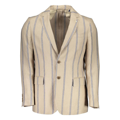 Gant Beige Leinen Herrenjacke