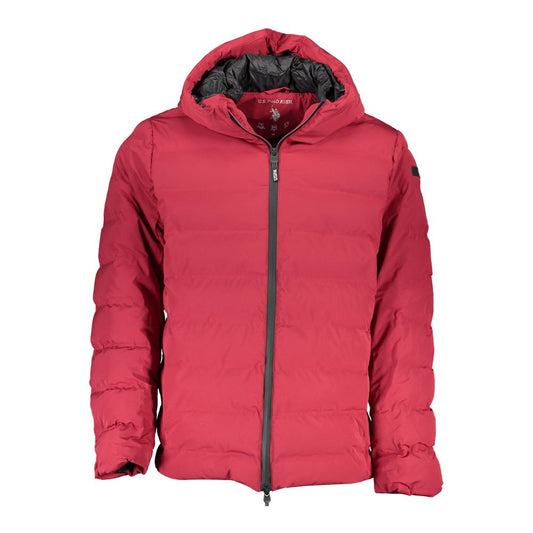 US POLO ASSN. Rote Polyamid-Herrenjacke