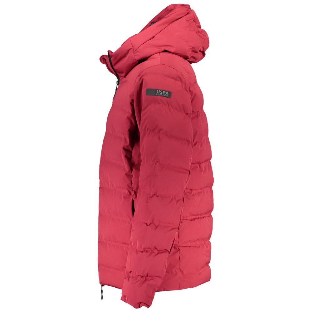 US POLO ASSN. Rote Polyamid-Herrenjacke