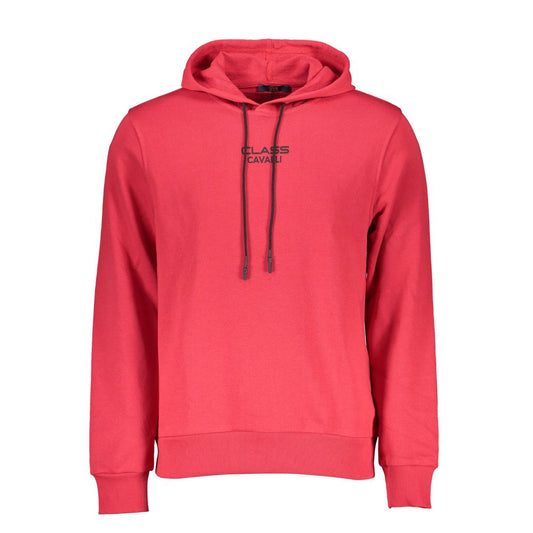 Cavalli Class Roter Baumwollpullover für Herren