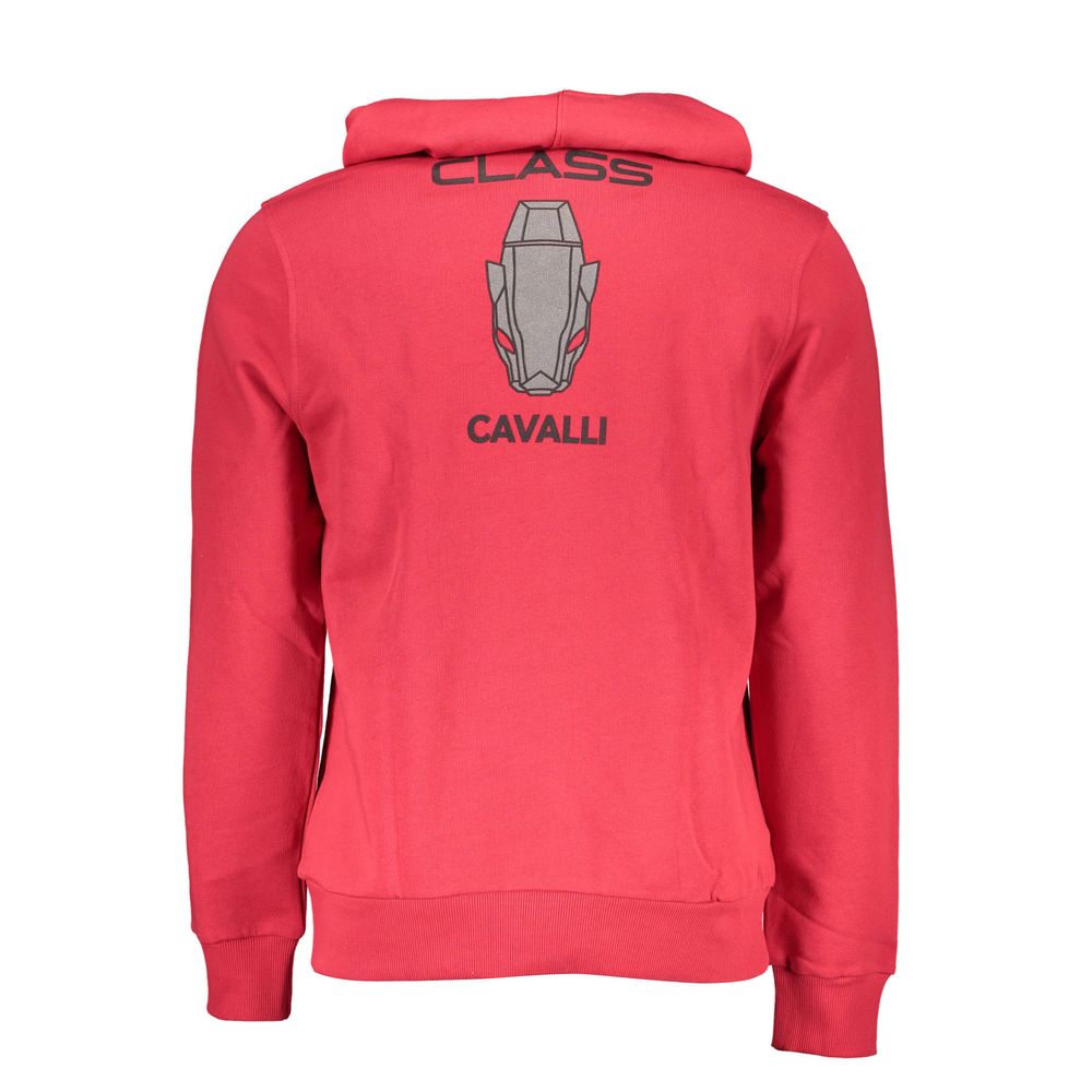 Cavalli Class Roter Baumwollpullover für Herren