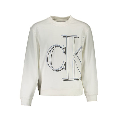 Calvin Klein Weißer Baumwollpullover für Herren