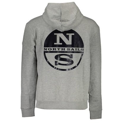 North Sails Gray Cotton Men Sweatshirt