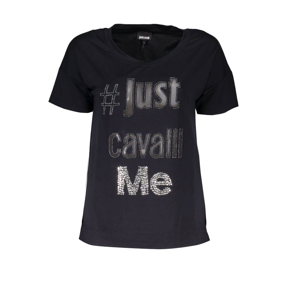 Just Cavalli Schwarzes Polyester-Damenoberteil