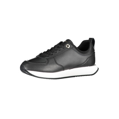 Tommy Hilfiger – Schwarze Leder-Sneaker für Damen
