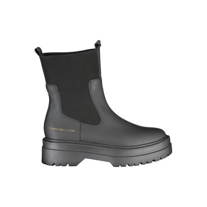 Tommy Hilfiger – Schwarze Lederstiefelette für Damen