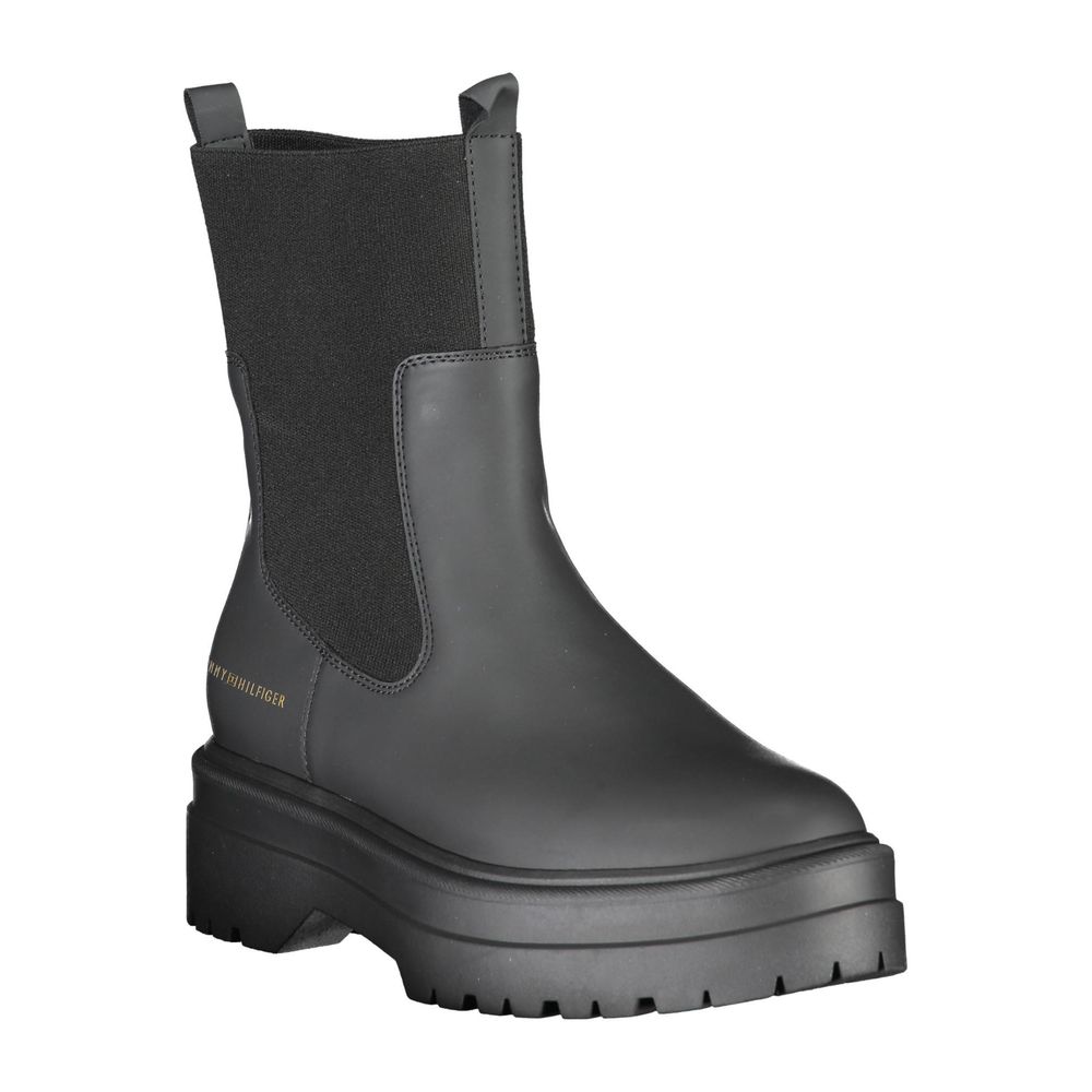 Tommy Hilfiger – Schwarze Lederstiefelette für Damen
