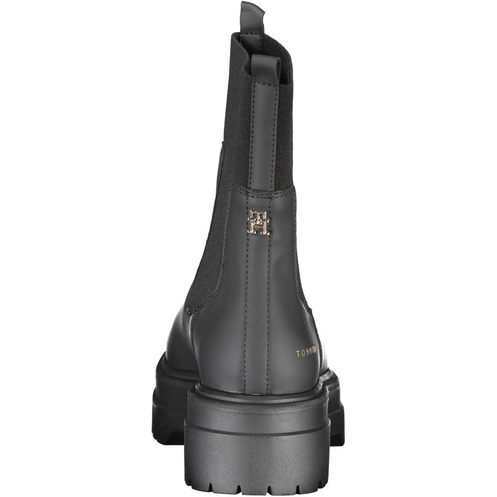 Tommy Hilfiger – Schwarze Lederstiefelette für Damen