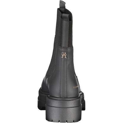 Tommy Hilfiger – Schwarze Lederstiefelette für Damen