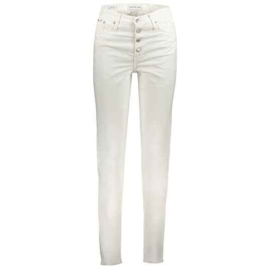 Calvin Klein Weiße Baumwolljeans für Damen