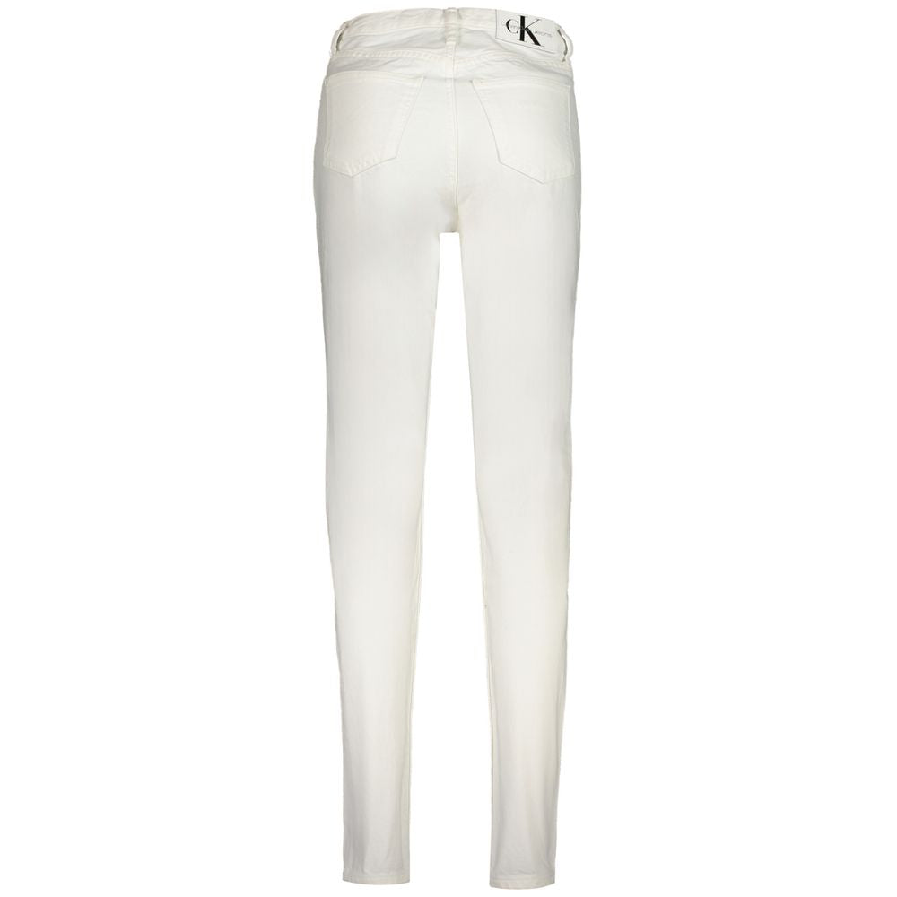 Calvin Klein Weiße Baumwolljeans für Damen