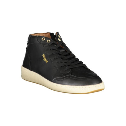 Blauer schwarzer Polyester-Sneaker