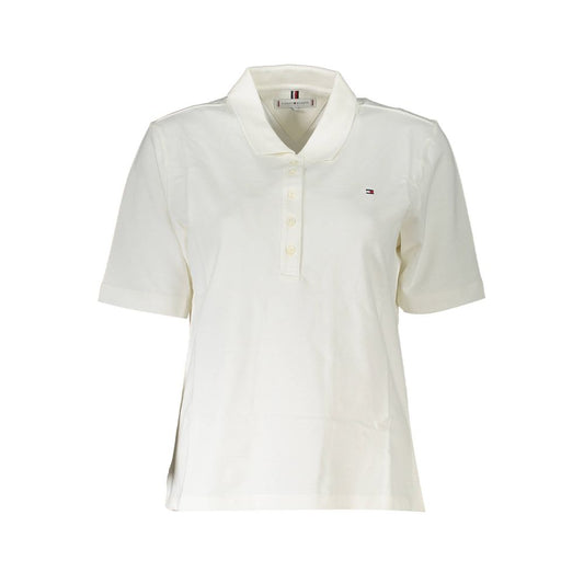 Tommy Hilfiger – Weißes Poloshirt aus Baumwolle