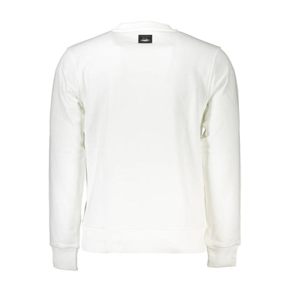 Cavalli Class Weißer Baumwollpullover für Herren