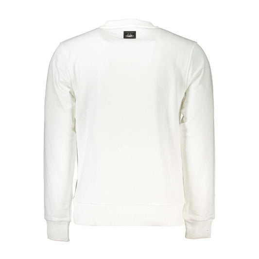 Cavalli Class Weißer Baumwollpullover für Herren