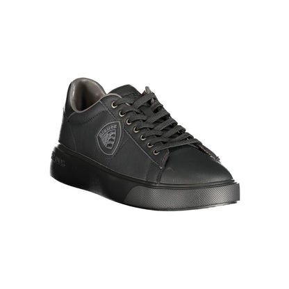 Blauer schwarzer Polyester-Sneaker