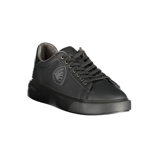 Blauer schwarzer Polyester-Sneaker