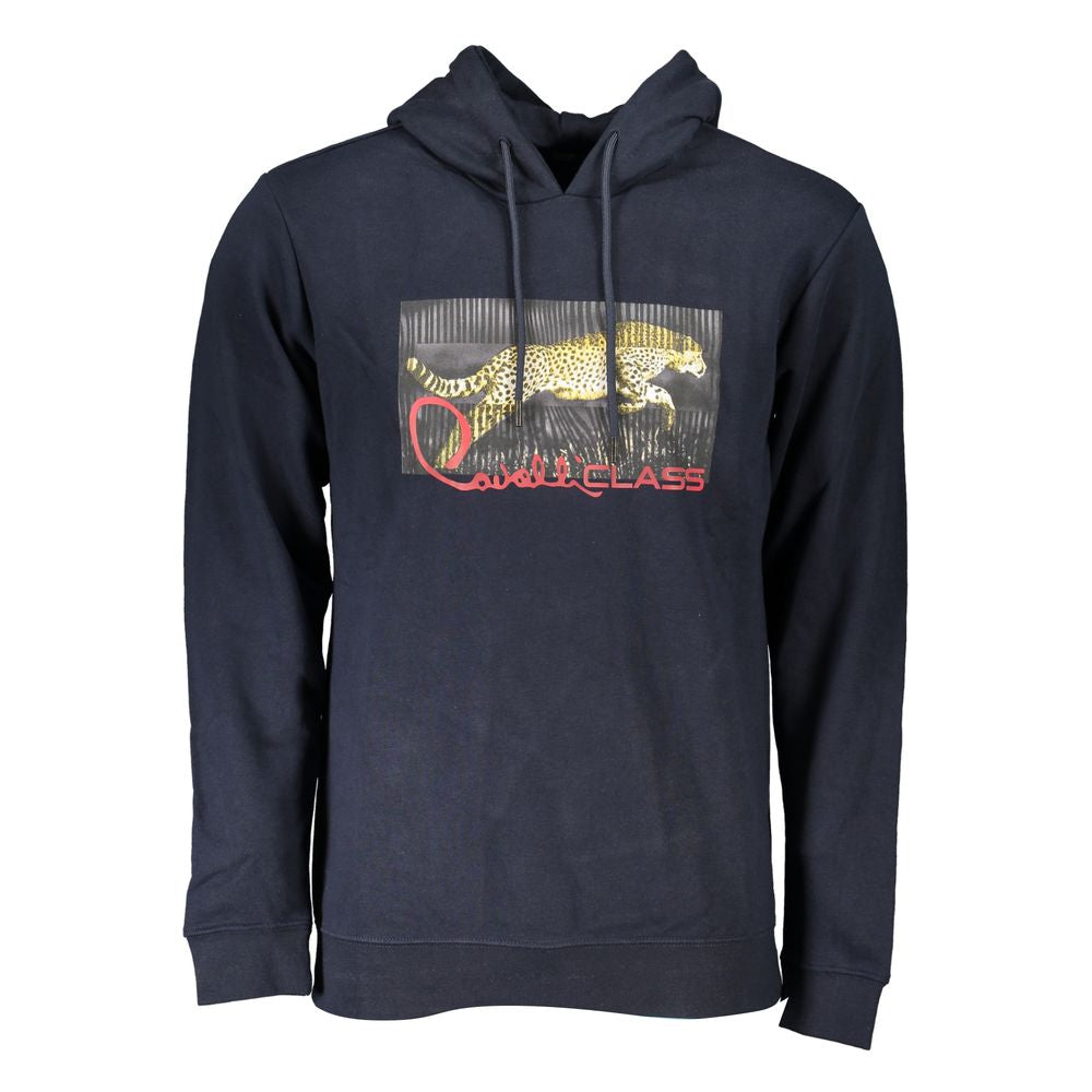Cavalli Class Blauer Baumwollpullover für Herren