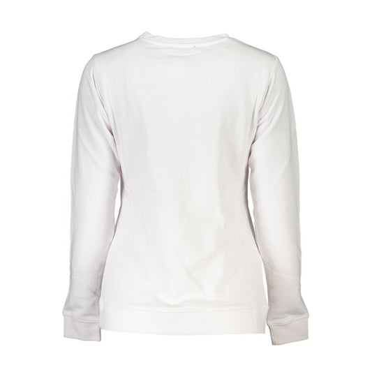 Cavalli Class Weißer Baumwollpullover für Damen
