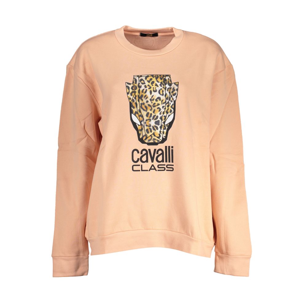 Cavalli Class Rosa Baumwollpullover für Damen