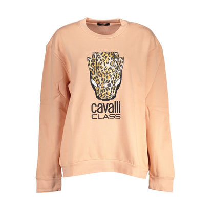 Cavalli Class Rosa Baumwollpullover für Damen