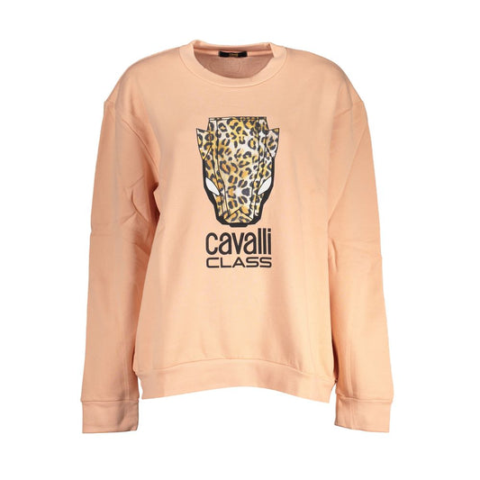 Cavalli Class Rosa Baumwollpullover für Damen