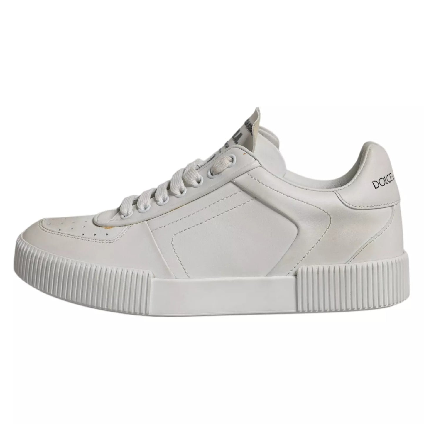 Dolce &amp; Gabbana Weiße Miami Leder Low Top Sneakers Schuhe