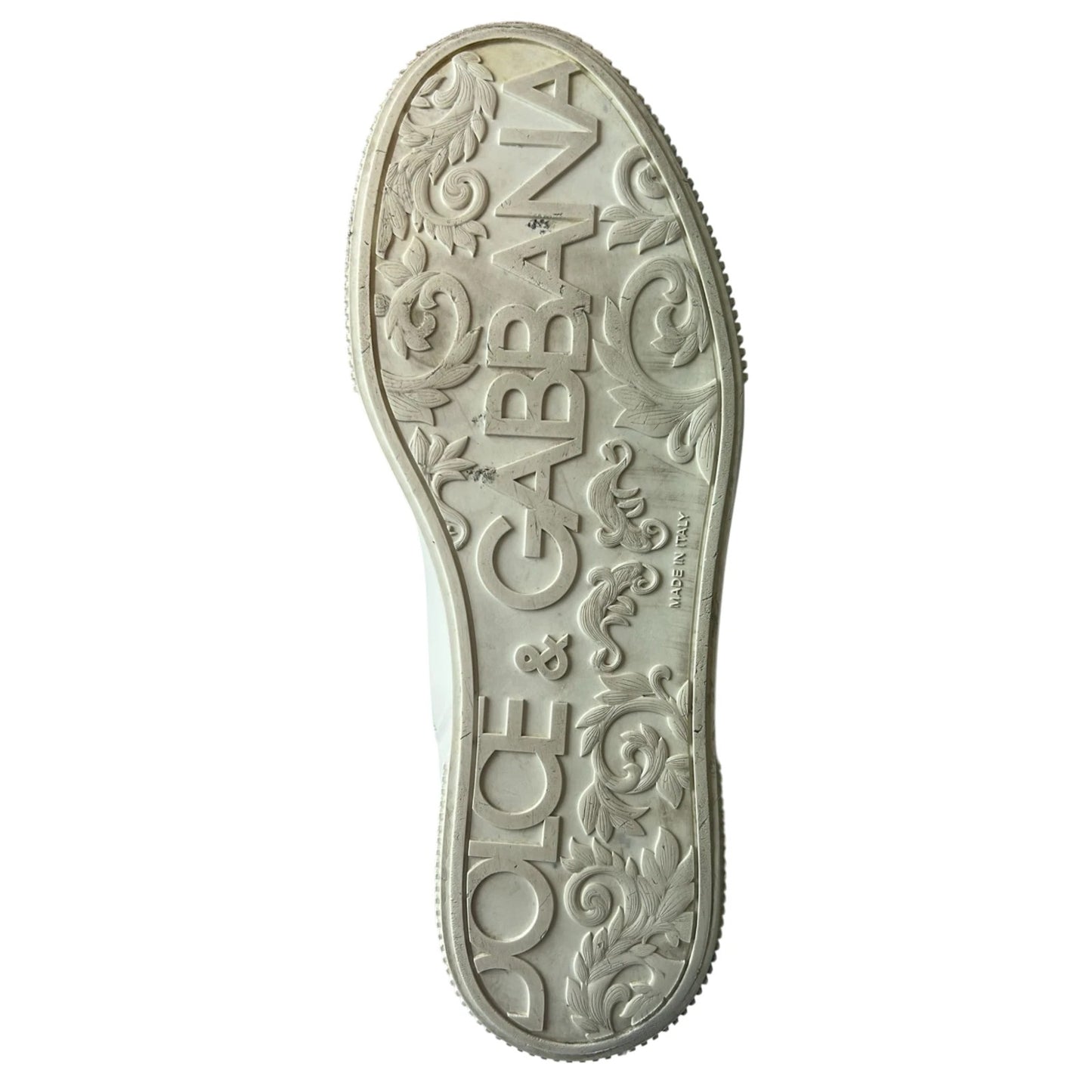 Dolce &amp; Gabbana Weiße Miami Leder Low Top Sneakers Schuhe